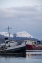Ships in the port of Ushuaia, Tierra del Fuego. Argentina