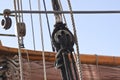 The ships rigging and winch Royalty Free Stock Photo