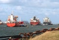 Ships in Rotterdam Harbor