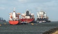 Ships in Rotterdam Harbor