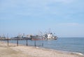 Ships in seaport of Berdyansk Royalty Free Stock Photo