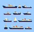 Ships set. Royalty Free Stock Photo