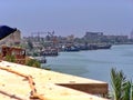 Ships on the Shatt al-Arab River in Basra Royalty Free Stock Photo