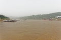 Ships and shipyards along the banks of the Yangtze River Royalty Free Stock Photo