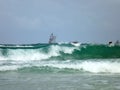 Ships and storm in the port of Ashdod. Israel. Royalty Free Stock Photo