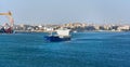 Ships in the Suez Canal Royalty Free Stock Photo