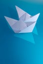 Ships toy paper floats Royalty Free Stock Photo