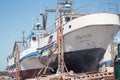 Ships undergo dock repairs to eliminate defects in the underwater part