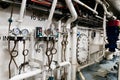 Ships valves, main engine - engineering interior