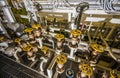 Ships valves, main engine Royalty Free Stock Photo