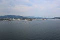 Ships on the water of Vancouver Harbour Royalty Free Stock Photo