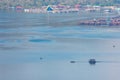 The ships were dragging a houseboat in the dam at Sri Nakarin dam.