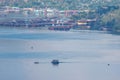 The ships were dragging a houseboat in the dam at Sri Nakarin dam.