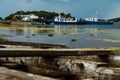 Ships in the White Sea off the shore of the Solovetsky Islands