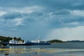 Ships in the White Sea off the shore of the Solovetsky Islands