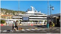 Ships and yachts at the Nice harbor , France