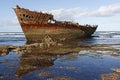 Shipwreck on african coast Royalty Free Stock Photo