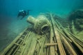 Shipwreck Alice G. in Tobermory Canada Royalty Free Stock Photo