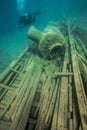 Shipwreck Alice G. in Tobermory Canada Royalty Free Stock Photo