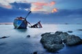 Shipwreck in Ang Sila, Chonburi, Thailand Royalty Free Stock Photo