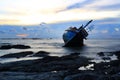 Shipwreck in Angsila Chonburi, Thailand Royalty Free Stock Photo