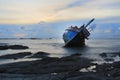 Shipwreck in Angsila Chonburi, Thailand Royalty Free Stock Photo