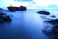 Shipwreck in Angsila Chonburi, Thailand Royalty Free Stock Photo