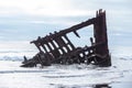 Shipwreck on the Astoria coast Royalty Free Stock Photo