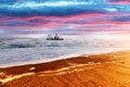 The shipwreck in the Atlantic ocean Royalty Free Stock Photo