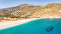 The shipwreck at the beach Potami in Evia, Greece Royalty Free Stock Photo