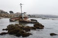 Shipwreck at Cayucos, California, the Point Estero