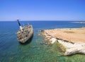 Shipwreck EDRO III, Pegeia, Paphos Royalty Free Stock Photo