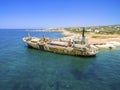 Shipwreck EDRO III, Pegeia, Paphos Royalty Free Stock Photo