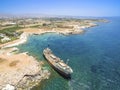 Shipwreck EDRO III, Pegeia, Paphos Royalty Free Stock Photo