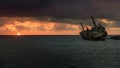 The shipwreck Edro III at sunset near Paphos, Cyprus. Long exposure Royalty Free Stock Photo