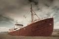 Shipwreck in Iceland Royalty Free Stock Photo