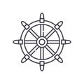 Shipwreck icon, linear isolated illustration, thin line vector, web design sign, outline concept symbol with editable