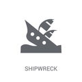 Shipwreck icon. Trendy Shipwreck logo concept on white background from Fairy Tale collection