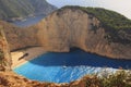 Shipwreck. Navagio Beach, Zakynthos Island. Greece Island Zakynthos holidays. Navagio beach view point Royalty Free Stock Photo