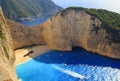 Shipwreck. Navagio Beach, Zakynthos Island. Greece Island Zakynthos holidays. Navagio beach view point Royalty Free Stock Photo