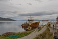 Shipwreck Olivia in Ushuaia, Tierra del Fuego Patagonia, Argentina Royalty Free Stock Photo