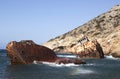 Shipwreck Olympia in Amorgos island Royalty Free Stock Photo