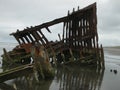 Shipwreck of Peter Iredale Royalty Free Stock Photo