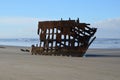 Shipwreck of the Peter Iredale outside of Astoria, Oregon coast Royalty Free Stock Photo