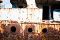 Shipwreck at the pier Royalty Free Stock Photo