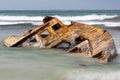 The shipwreck of the Pisces Star located on the shore of Carpenters Rocks South Australia on February 20th 2022