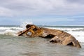 The shipwreck of the Pisces Star located on the shore of Carpenters Rocks South Australia on February 20th 2022