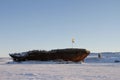 Shipwreck remains of the Maud, Cambridge Bay Nunavut Royalty Free Stock Photo