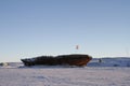 Shipwreck remains of the Maud, Cambridge Bay Nunavut Royalty Free Stock Photo