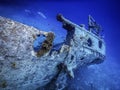 shipwreck remains under water at million dollar point on santo island in Vanuatu Royalty Free Stock Photo